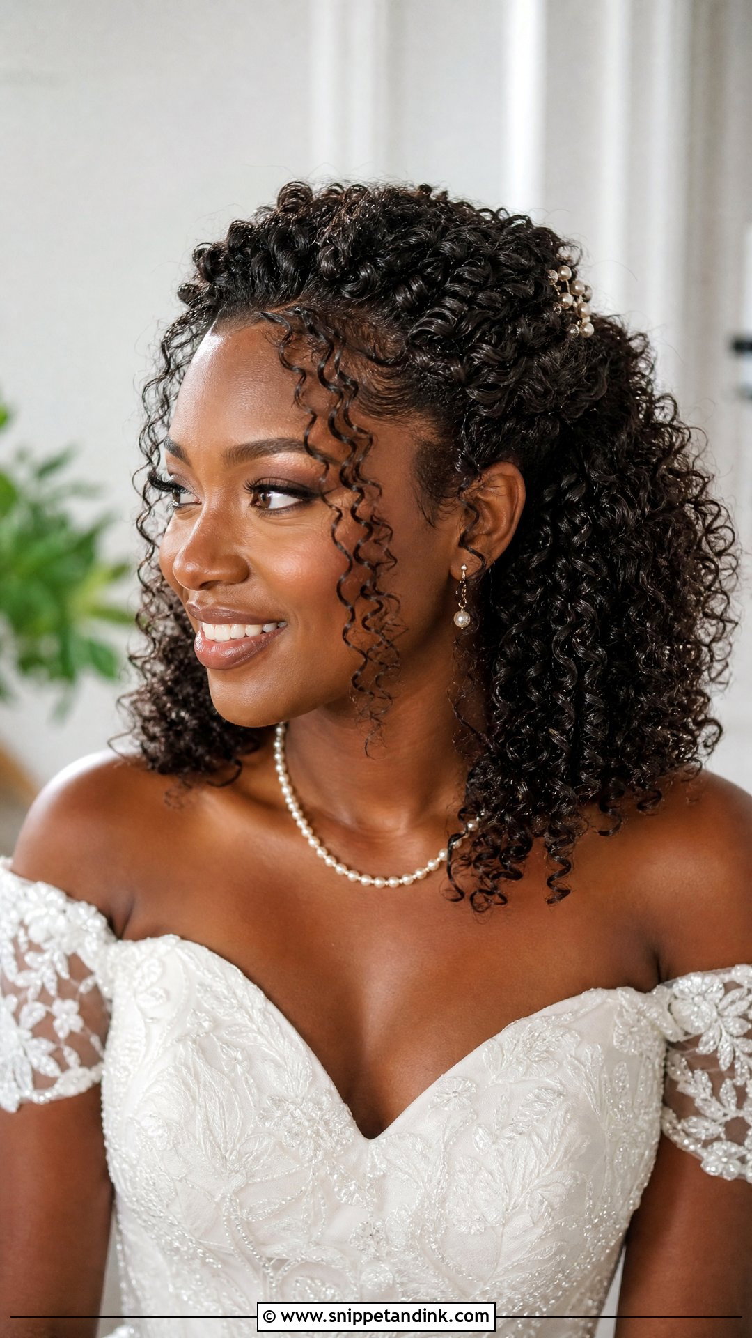 Curly Bridal Hair - Snippet and Ink - 15 Effortless Bridal Hair Ideas