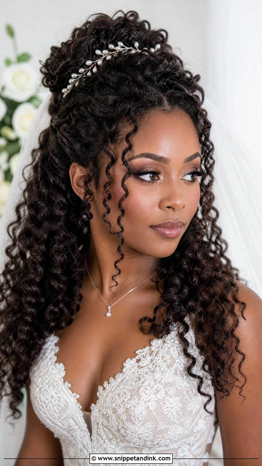 Curly Bridal Hairstyle For Long Hair - Snippet and Ink - 15 Easy Bridal Hairstyles for Long Hair