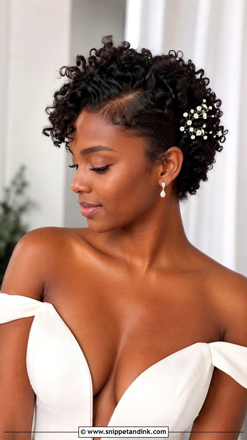 Curly Bridal Hairstyle For Short Hair - Snippet and Ink - 20 Wedding Hairstyles Curls