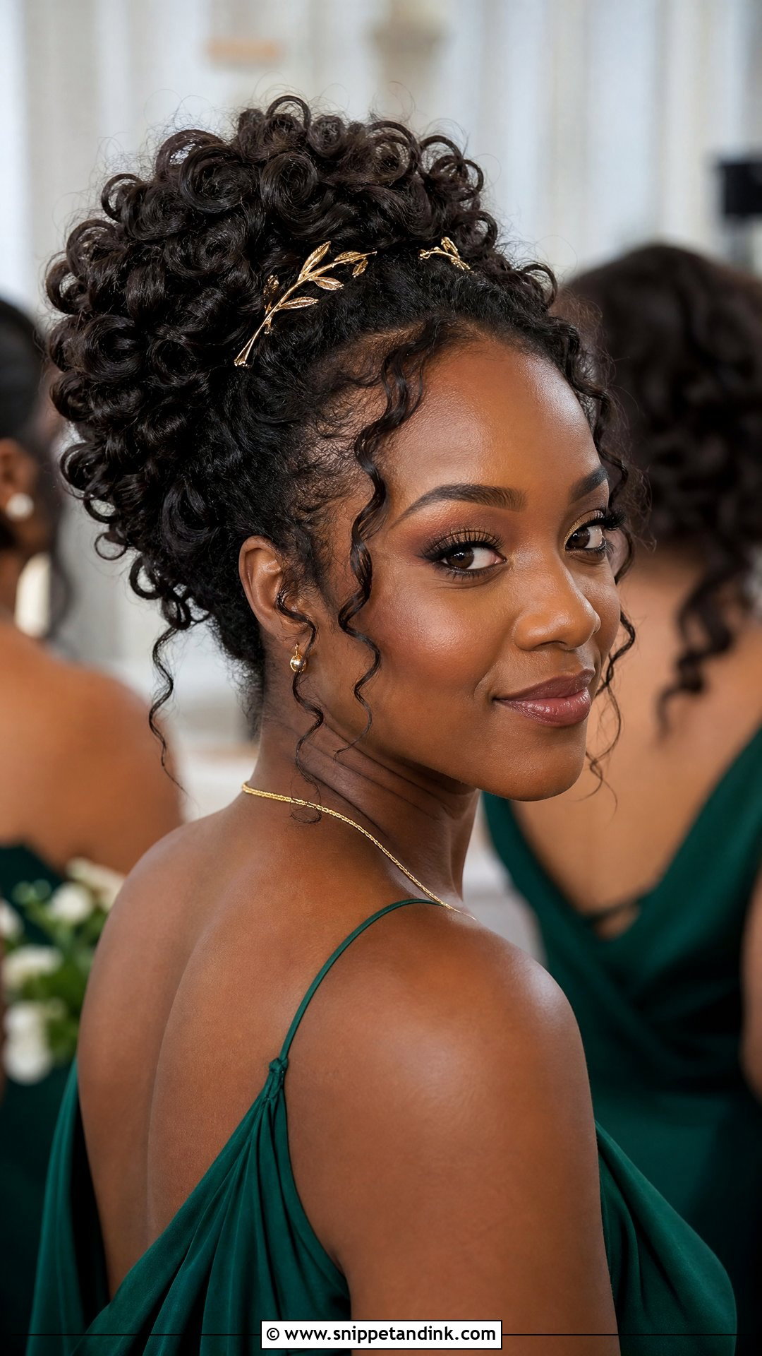 Curly Bridal Party Updo - Snippet and Ink - 15 Bridal Party Hair Updo Ideas