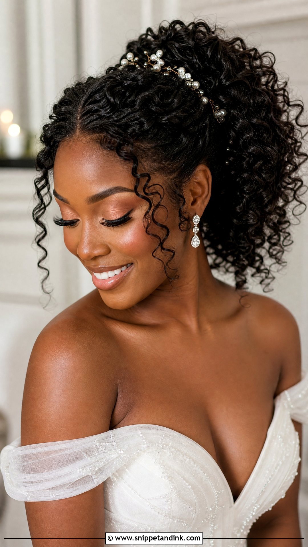 Curly Bridal Ponytail - Snippet and Ink - 15 Bridal Hairstyle Ponytail Ideas