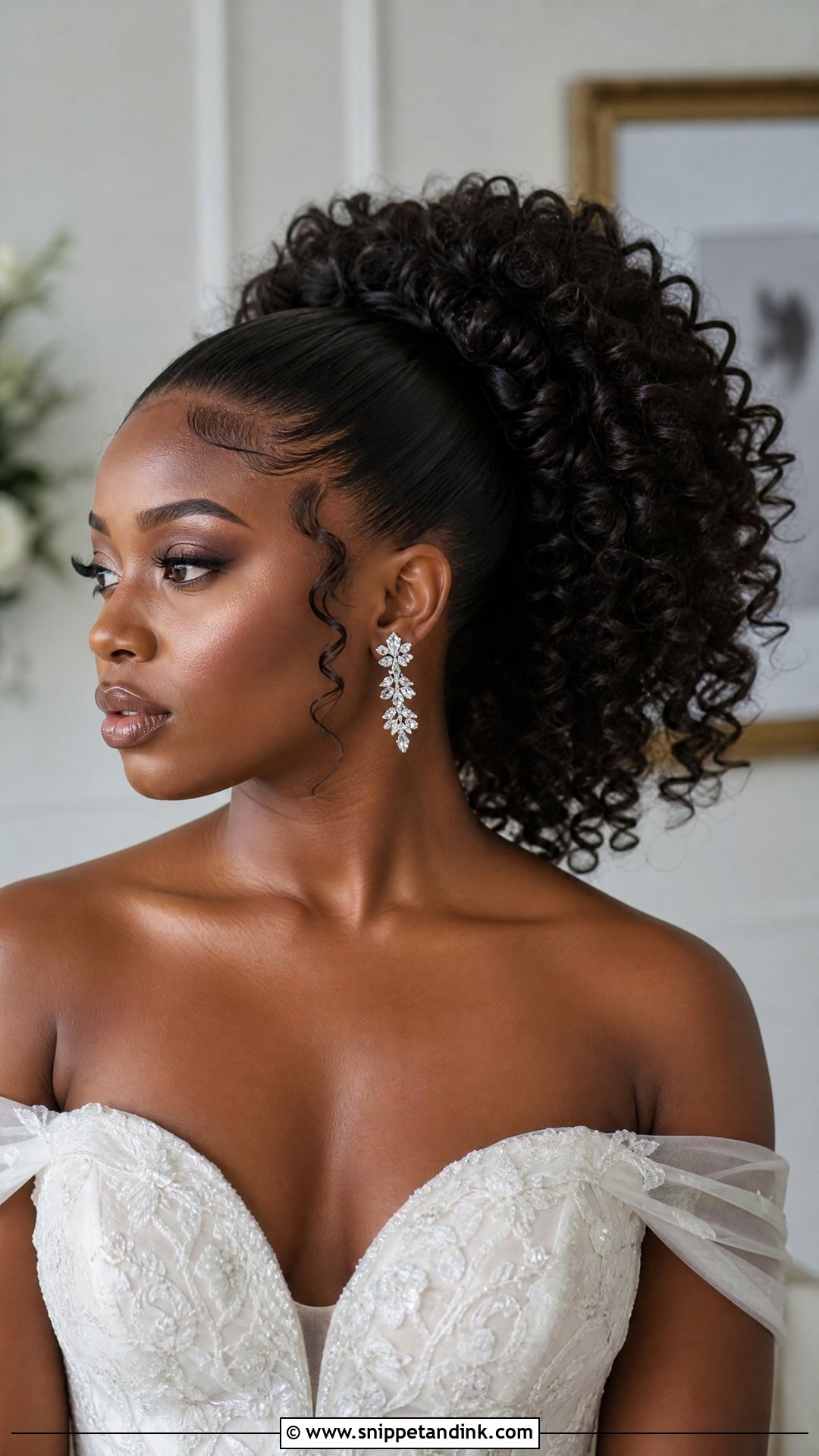 Curly Bridal Ponytail - Snippet and Ink - 15 Bridal Pony Hairstyles