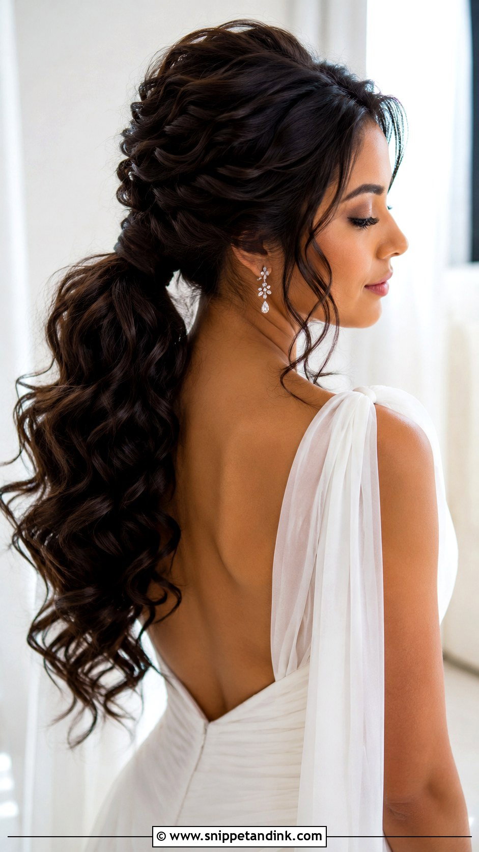 Curly Bridal Ponytail - Snippet and Ink - 15 Latest Bridal Hairstyles Brides