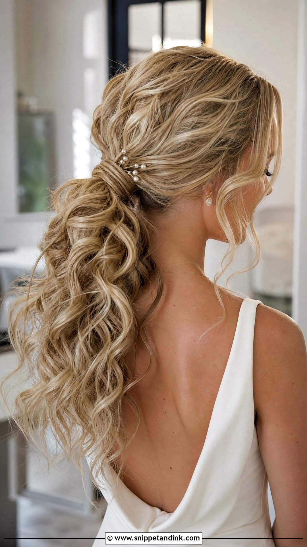 Curly Bridal Ponytail - Snippet and Ink - 15 Bridal Curls Hairstyles