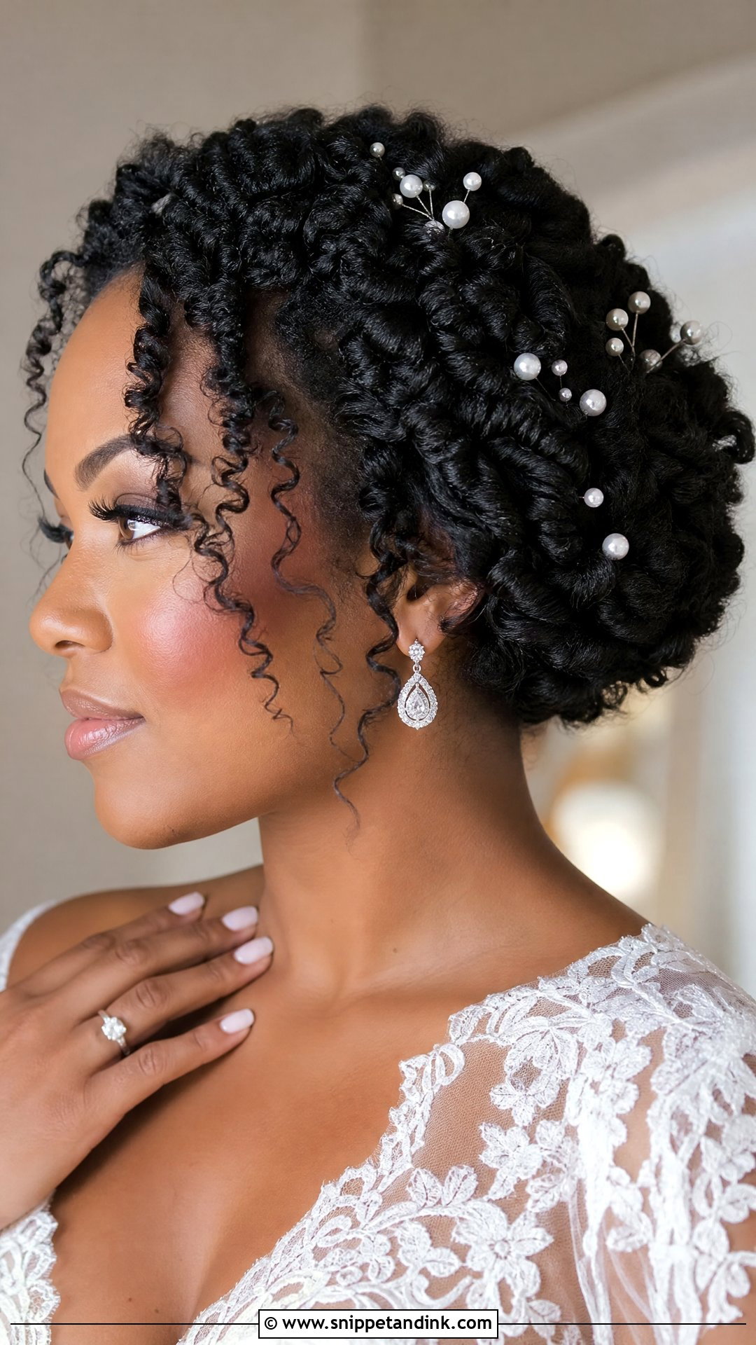 Curly Bridal Twist Updo - Snippet and Ink - 20 Natural Curls Bridal Curly Hairstyles