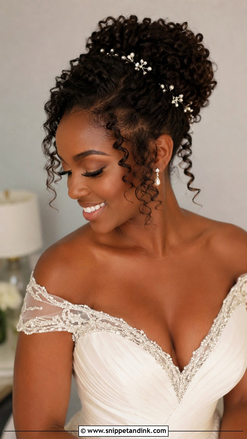 Curly Bridal Updo - Snippet and Ink - 20 Hair Ideas for Bride