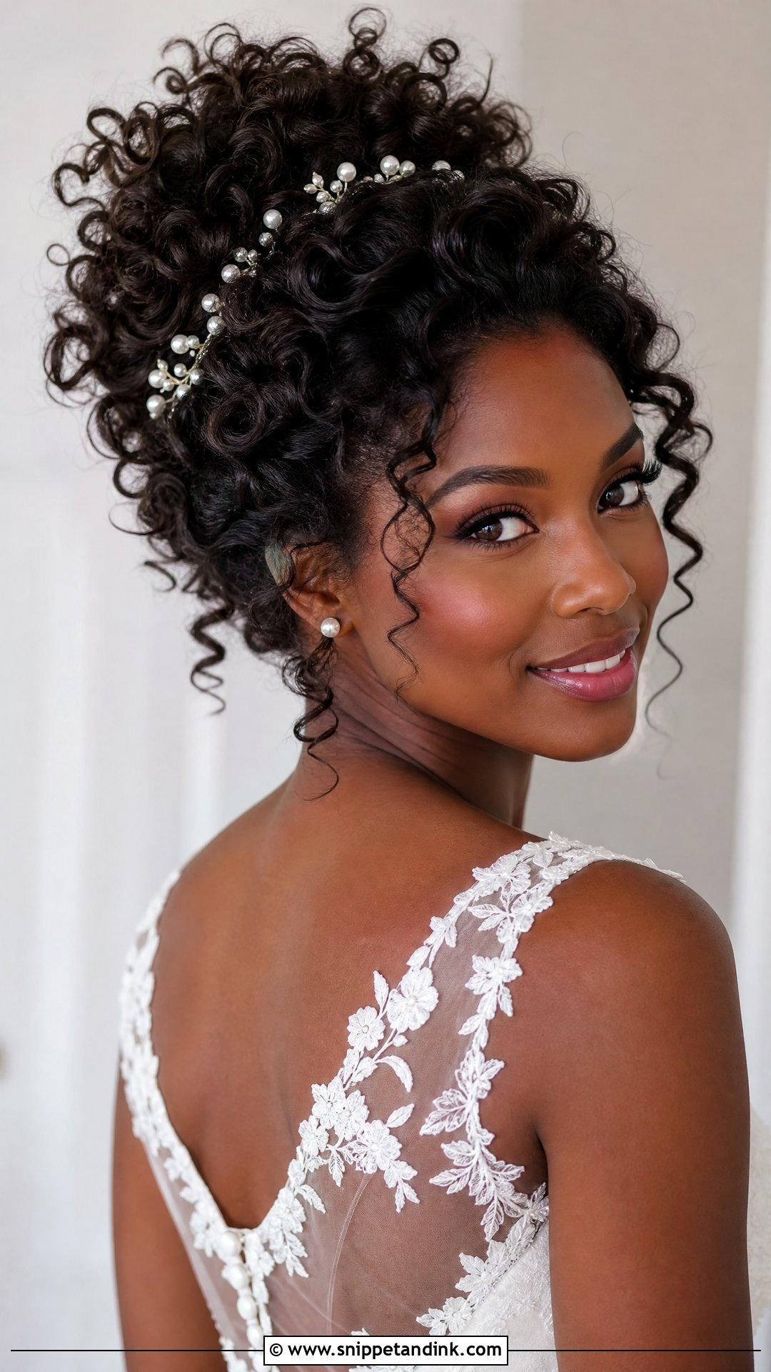 Curly Bridal Updo - Snippet and Ink - 15 Elegant Bridal Updos for Long Hair
