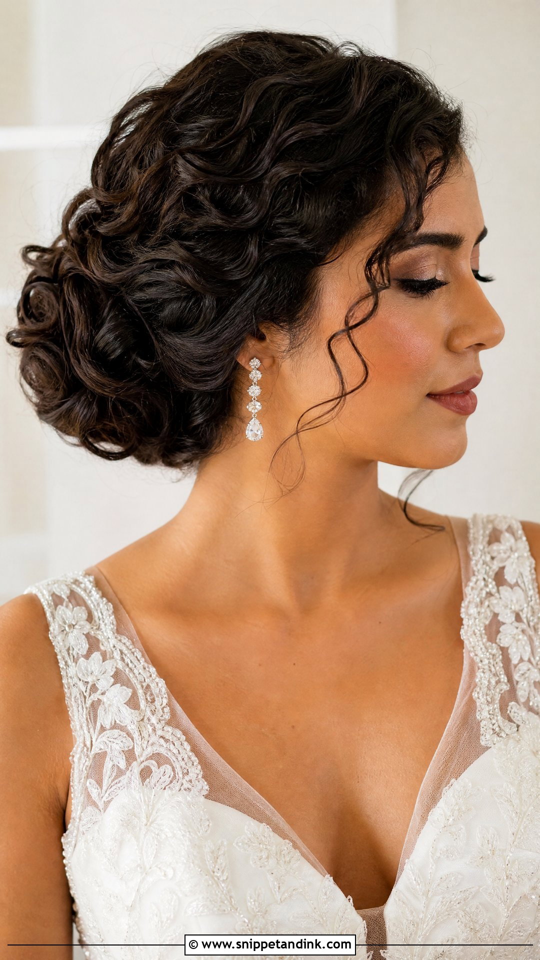 Curly Bridal Updo For Thick Long Hair - Snippet and Ink - 15 Bridal Updo for Thick Long Hair Ideas