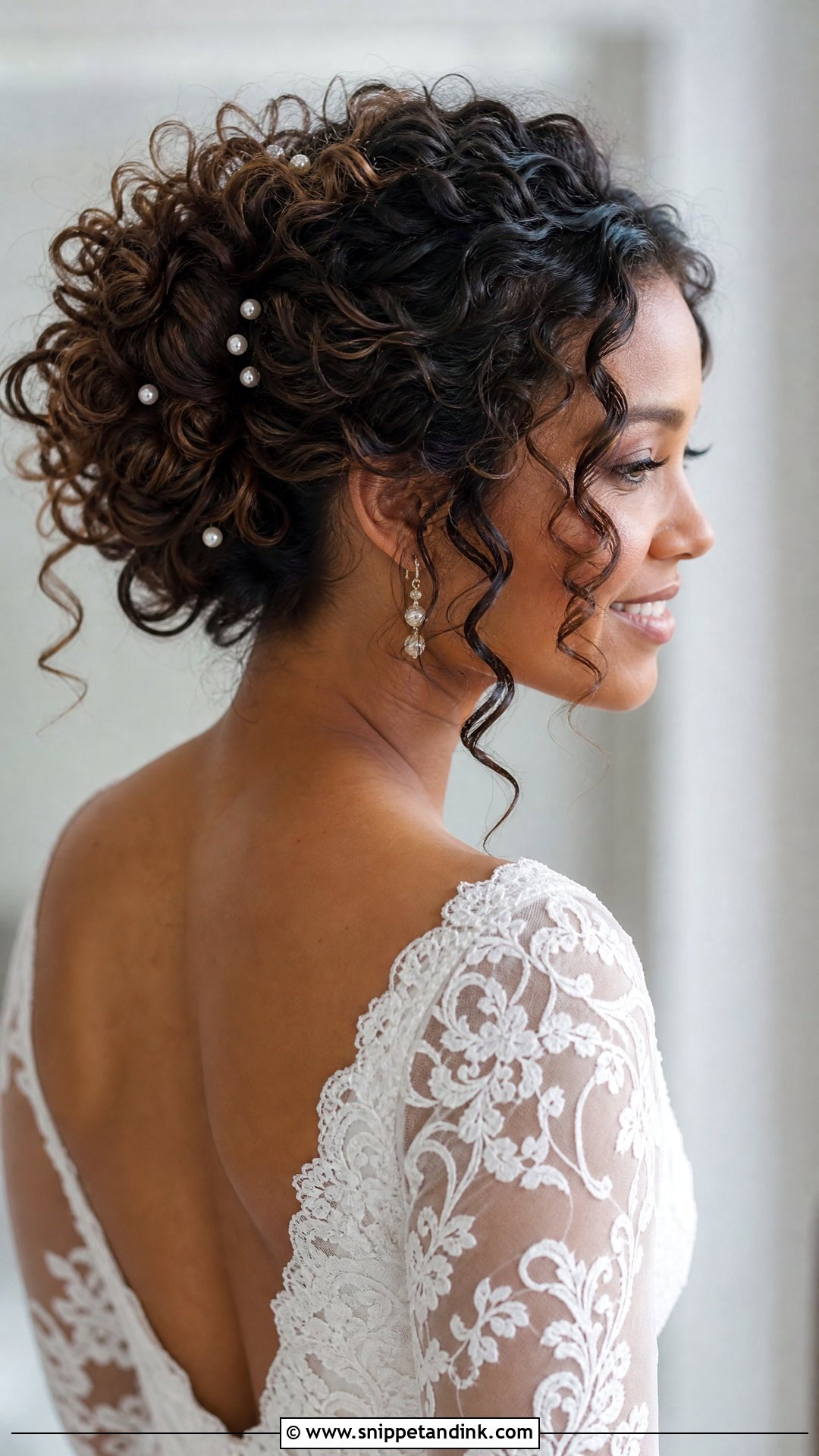 Curly Bridal Updo Tutorial - Snippet and Ink - 15 Bridal Hair Tutorial Videos