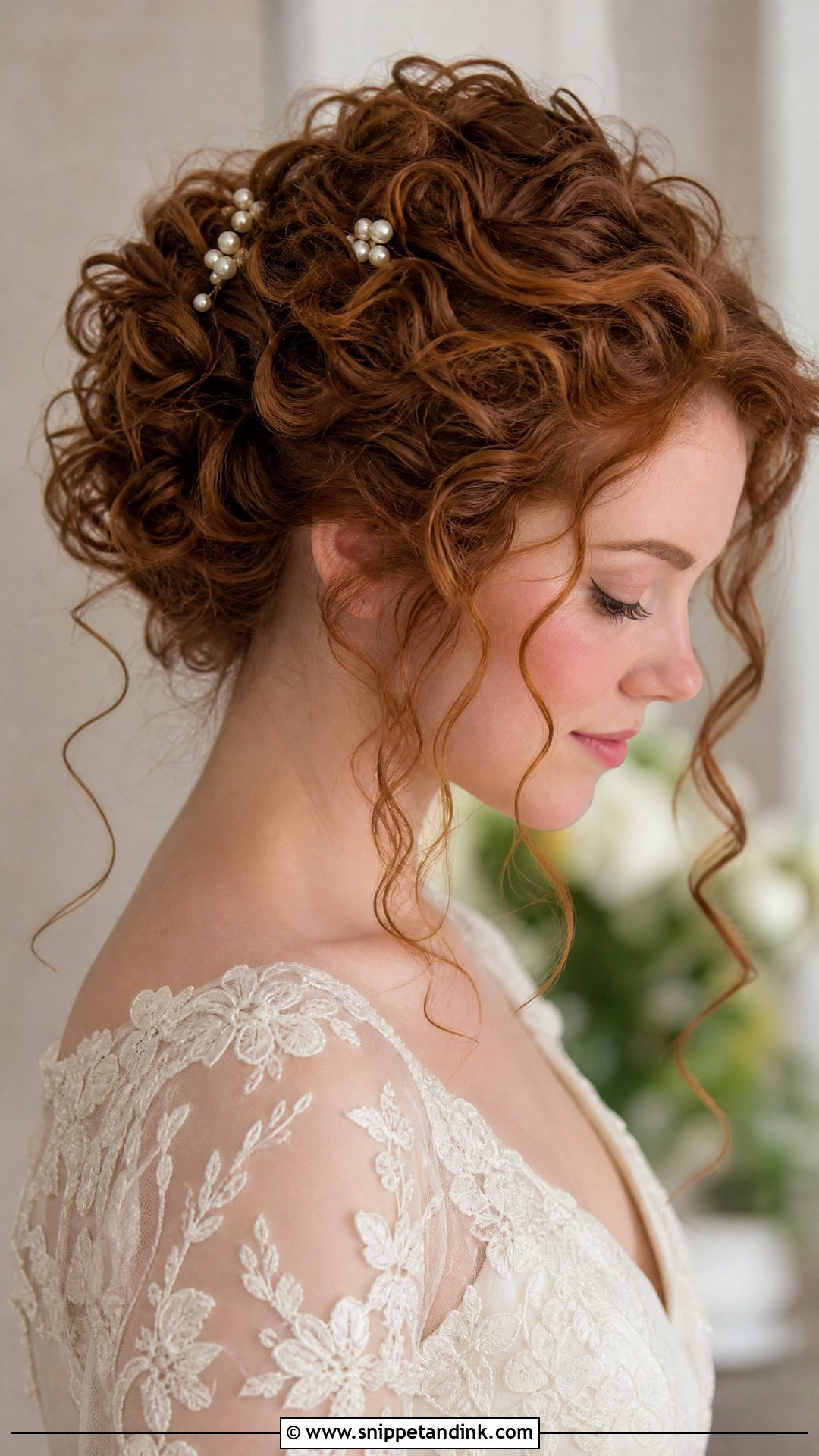 Curly Bridal Updo - Snippet and Ink - 15 Bridal Hair for Curly Hair Ideas