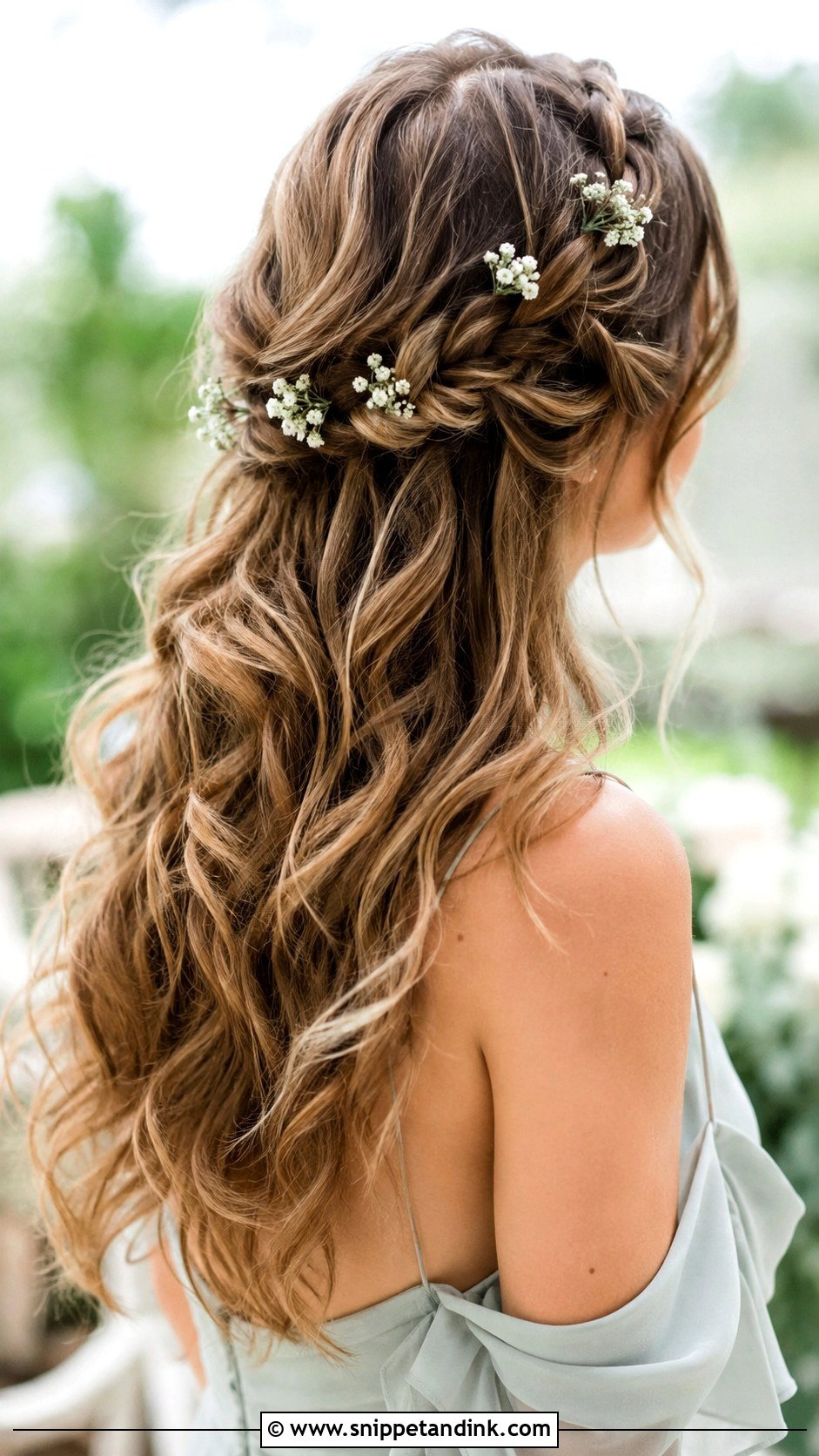 Curly Bridesmaid Braided Crown - Snippet and Ink - 25 Curly Bridesmaid Hairstyles