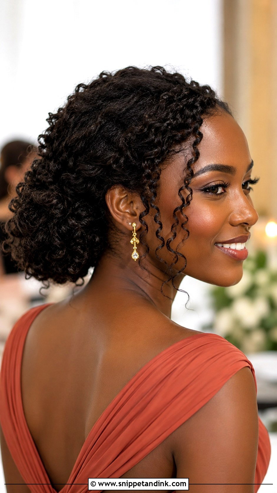 Curly Bridesmaid Bun - Snippet and Ink - 25 Bridesmaid Bun Hairstyles