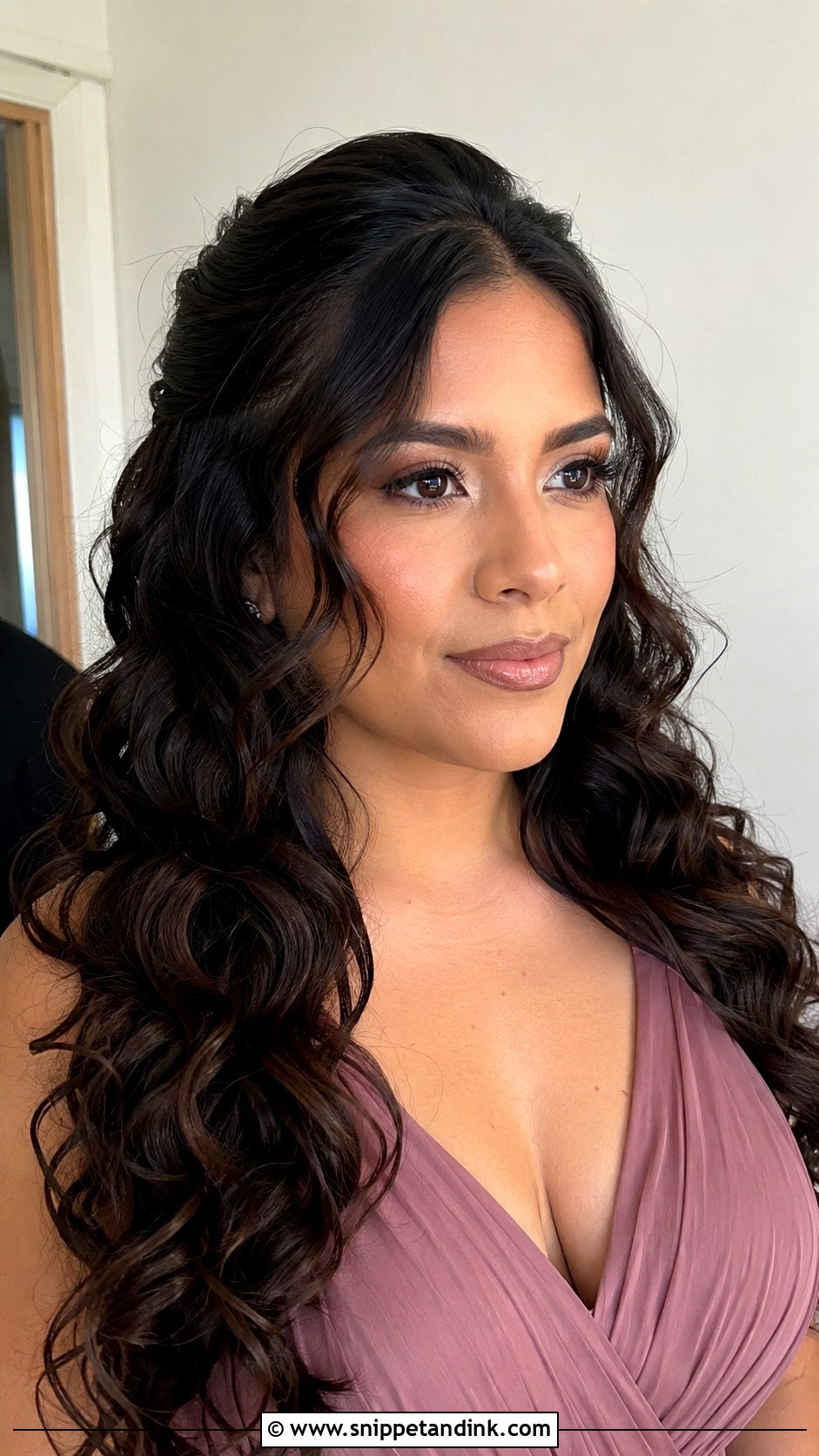 Curly Bridesmaid Hair Down With Face Framing Pieces - Snippet and Ink - 20 Bridesmaid Hair Down Curly Ideas