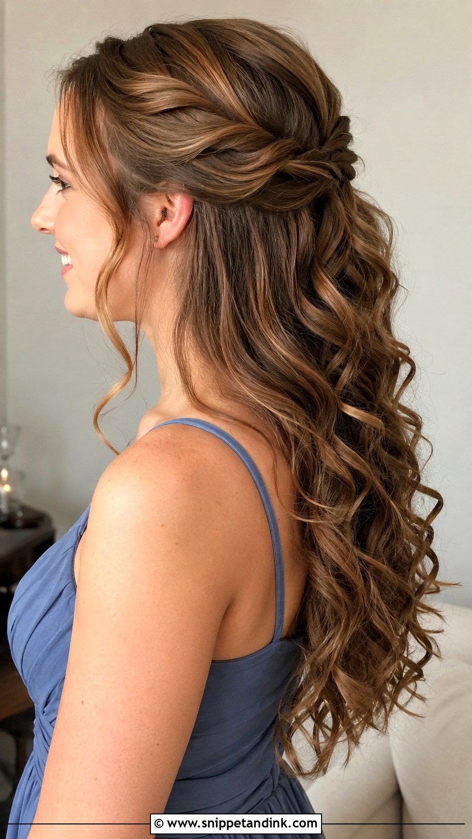 Curly Bridesmaid Hair Down With Twists - Snippet and Ink - 20 Curly Bridesmaid Hairstyles Down