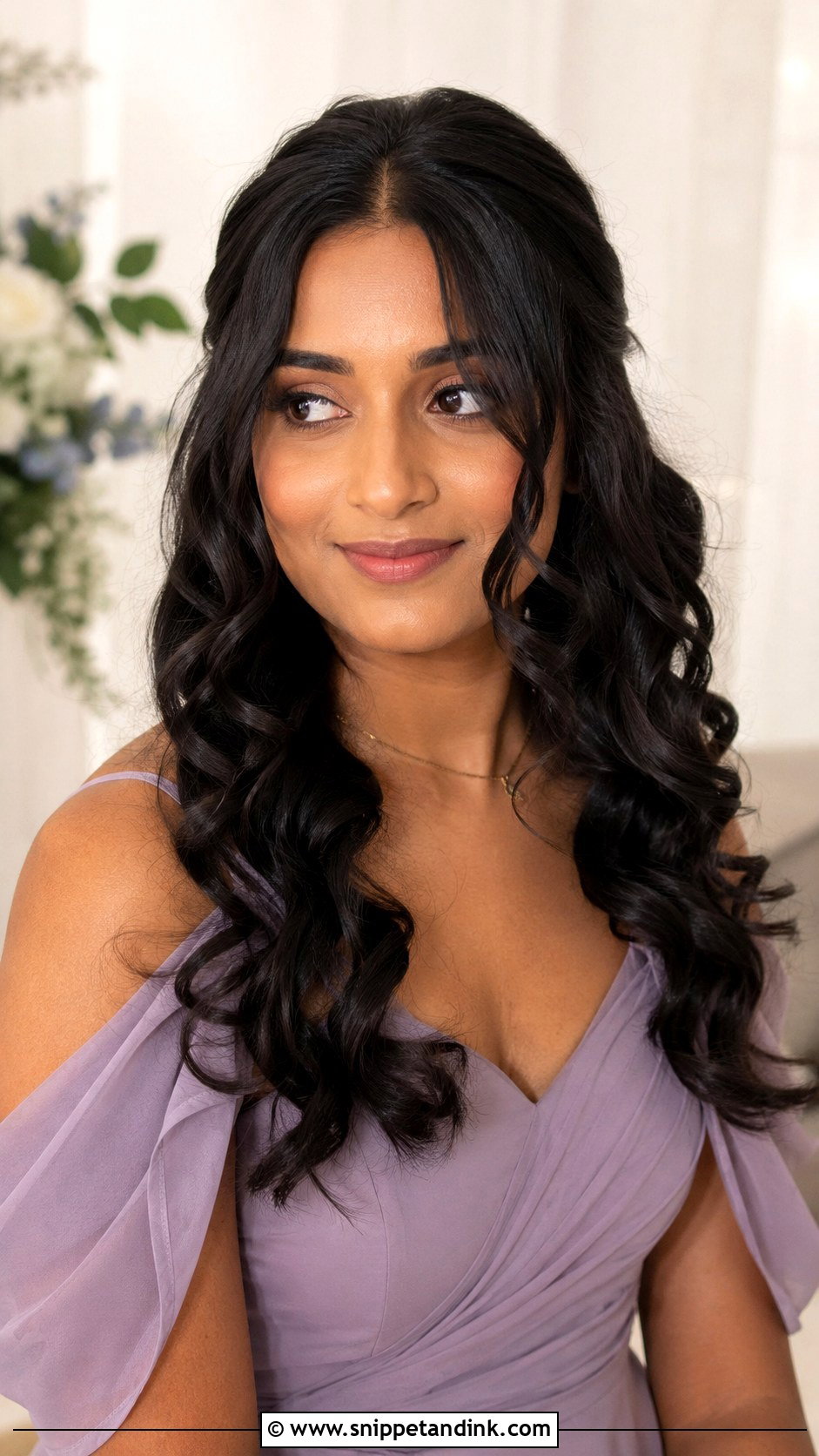 Curly Bridesmaid Hair With Middle Part - Snippet and Ink - 25 Curly Bridesmaid Hairstyles