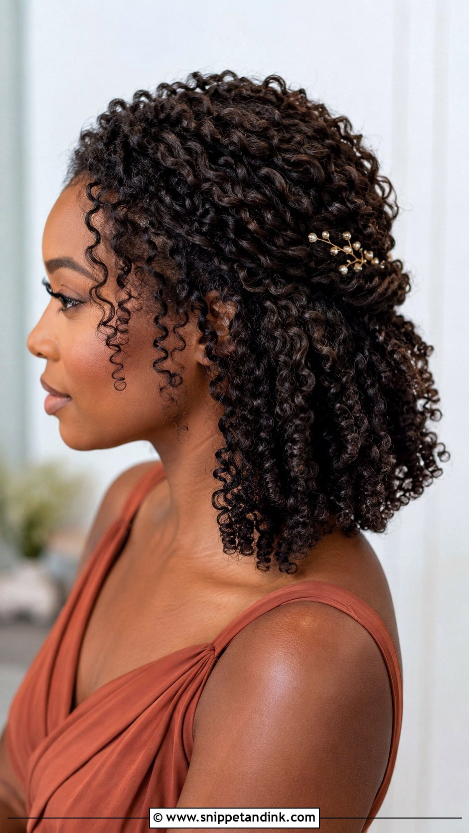 Curly Bridesmaid Hairstyle for Medium Hair - Snippet and Ink - 20 Bridesmaid Hairstyles for Medium Hair
