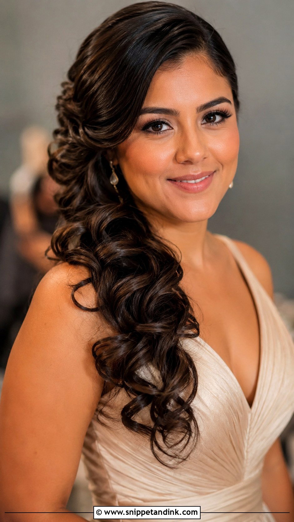 Curly Bridesmaid Hairstyle - Snippet and Ink - 25 Simple Bridesmaid Hairstyles
