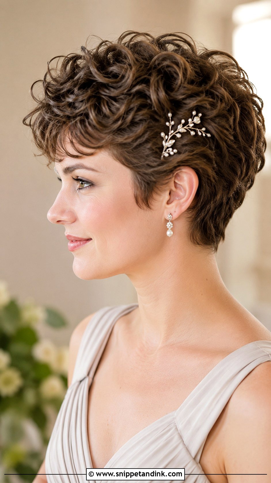 Curly Bridesmaid Pixie Hair - Snippet and Ink - 20 Bridesmaid Curly Hair Ideas