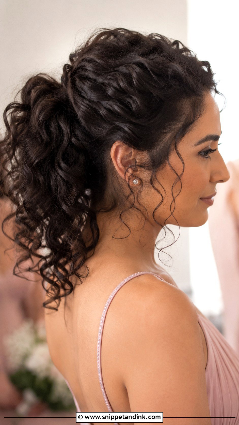 Curly Bridesmaid Ponytail Updo - Snippet and Ink - 20 Bridesmaid Hairstyles Updo Ponytail