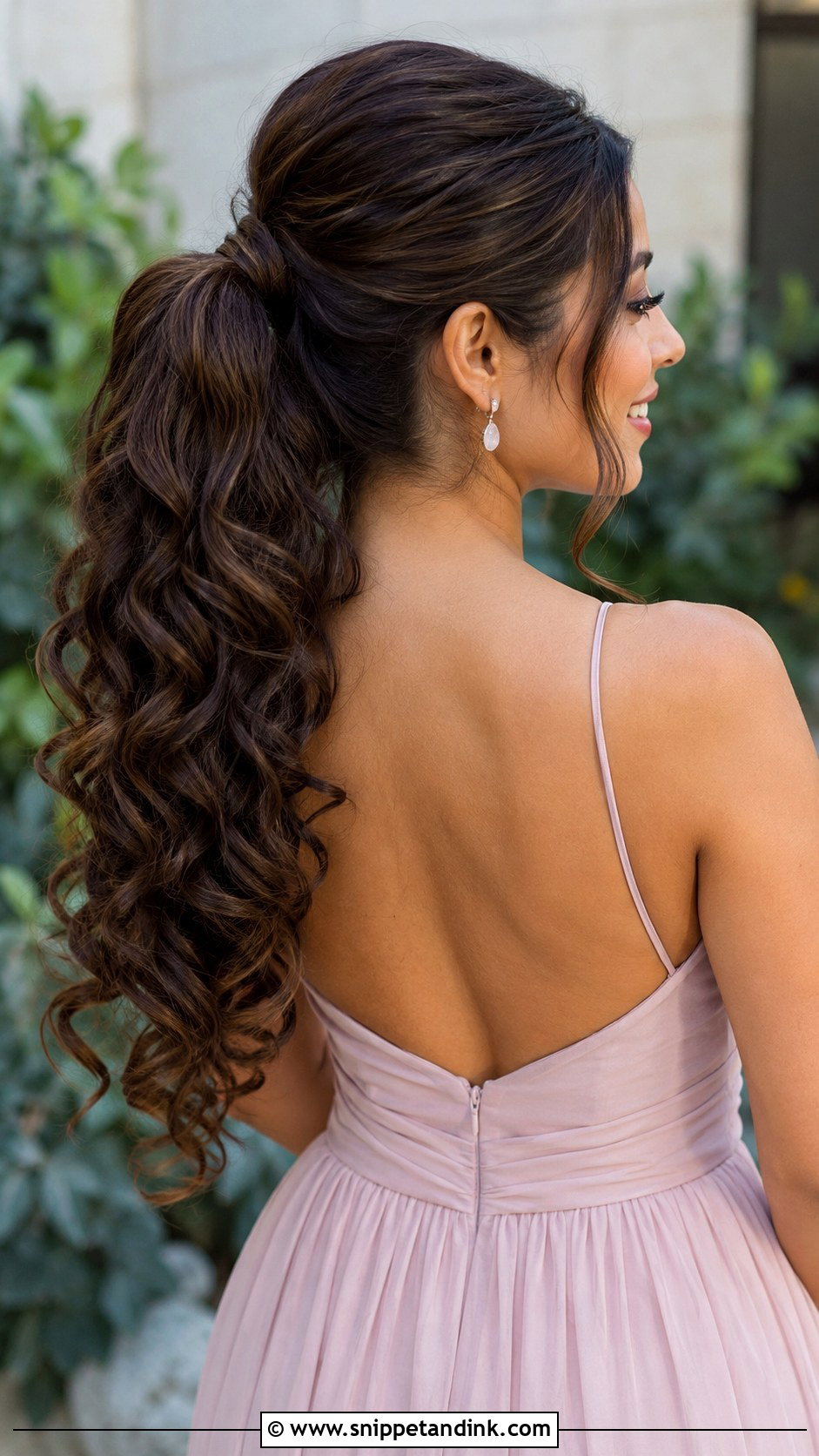 Curly Bridesmaid Ponytail - Snippet and Ink - 25 Curly Bridesmaid Hairstyles