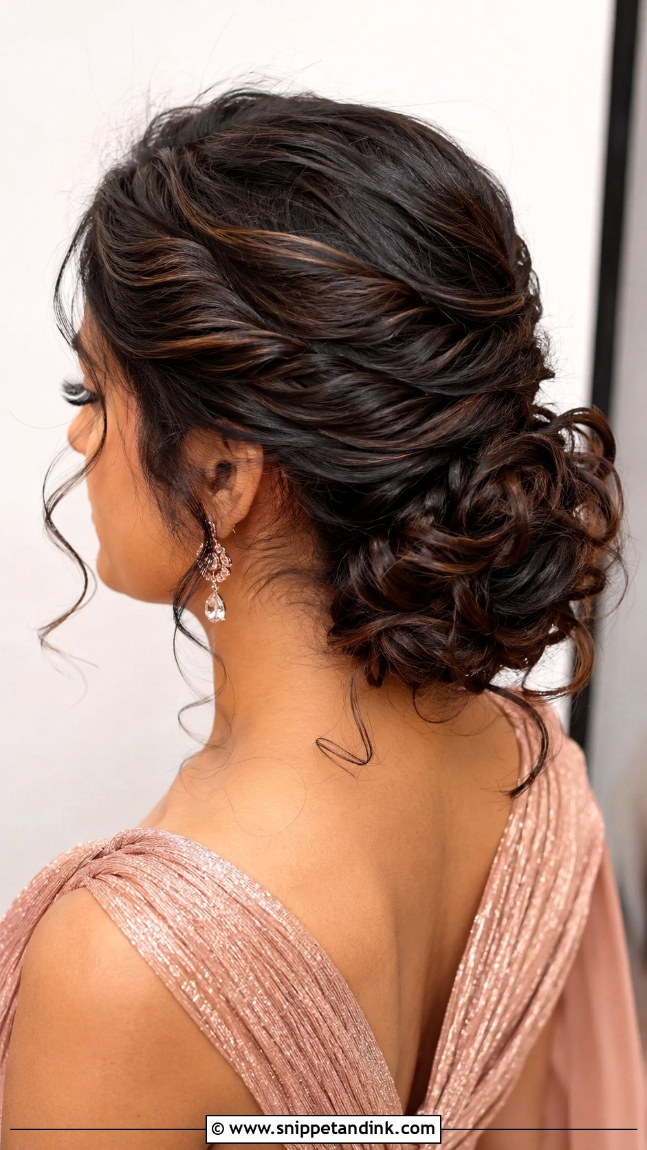 Curly Bridesmaid Twist Updo - Snippet and Ink - 20 Bridesmaid Curly Hair Ideas