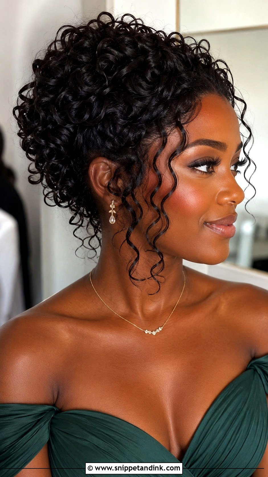 Curly Bridesmaid Updo - Snippet and Ink - 20 Bridesmaid Hairstyles Curly Hair