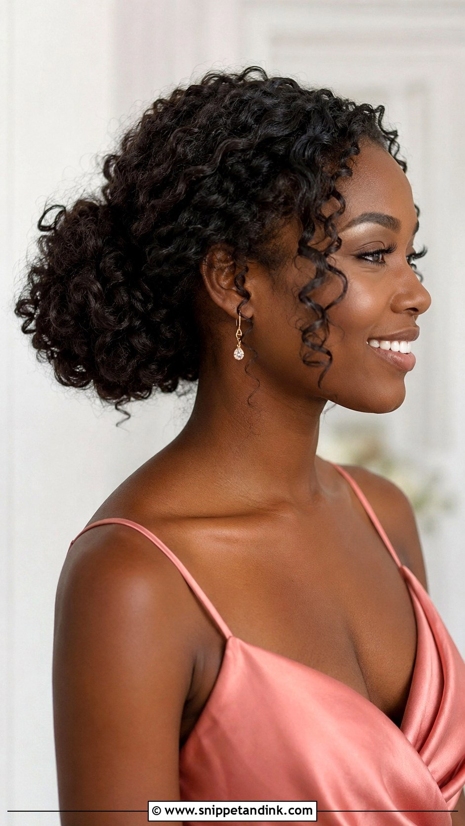 Curly Bridesmaid Updo - Snippet and Ink - 20 Up Do for Bridesmaid Ideas