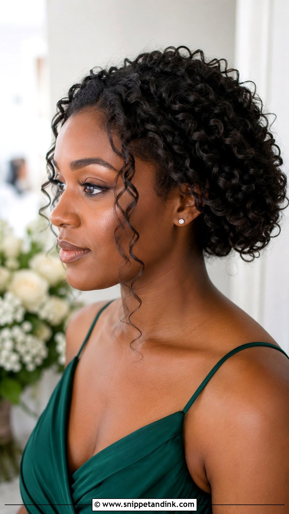 Curly Bridesmaid Updo - Snippet and Ink - 20 Updo Hairstyles for Wedding Bridesmaid