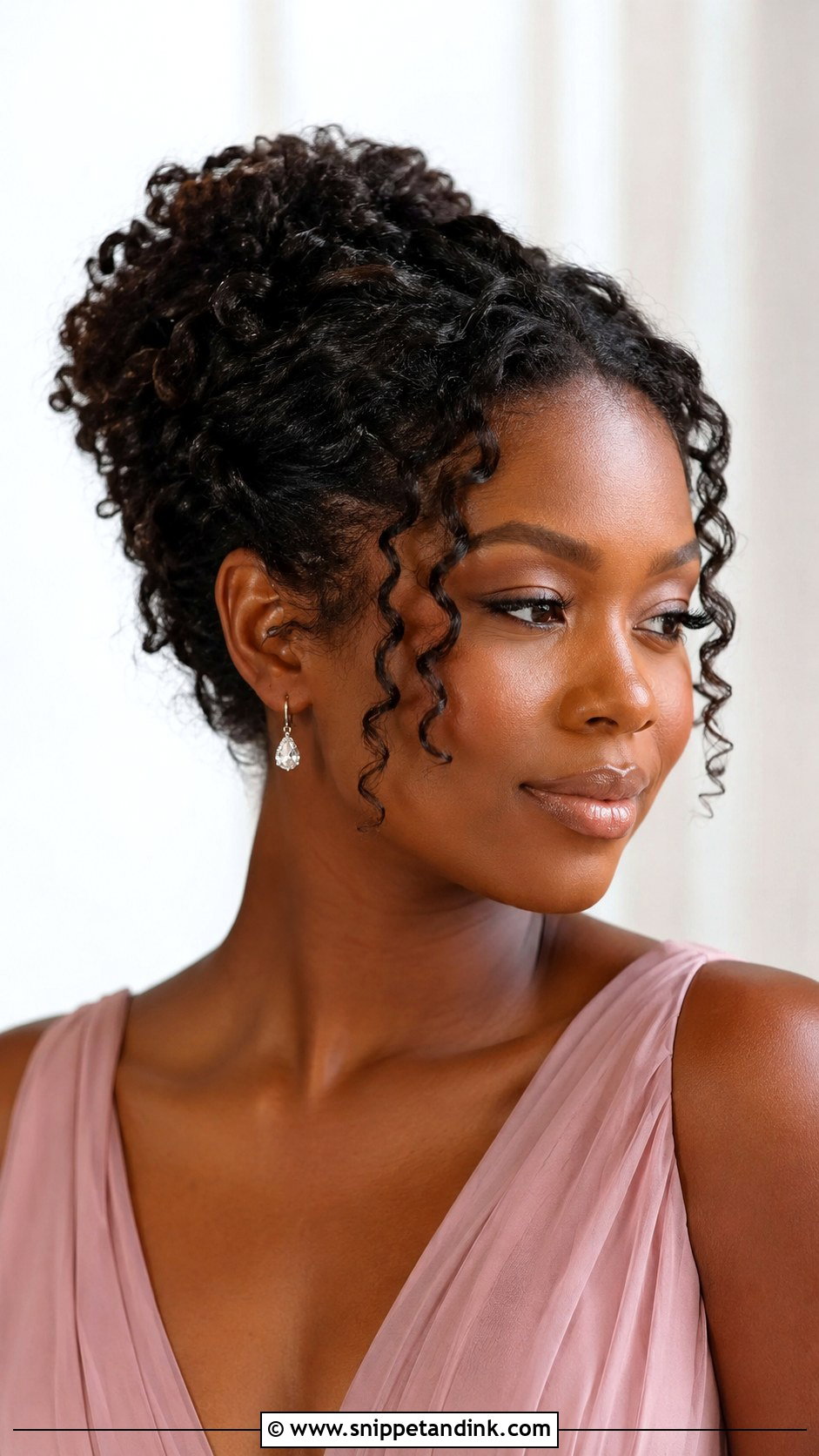 Curly Bridesmaid Updo - Snippet and Ink - 20 Bridesmaid Updo Ideas