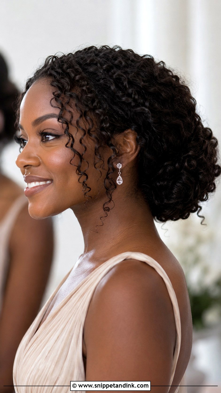 Curly Bridesmaid Updo - Snippet and Ink - 20 Bridesmaids Hair Updo Ideas