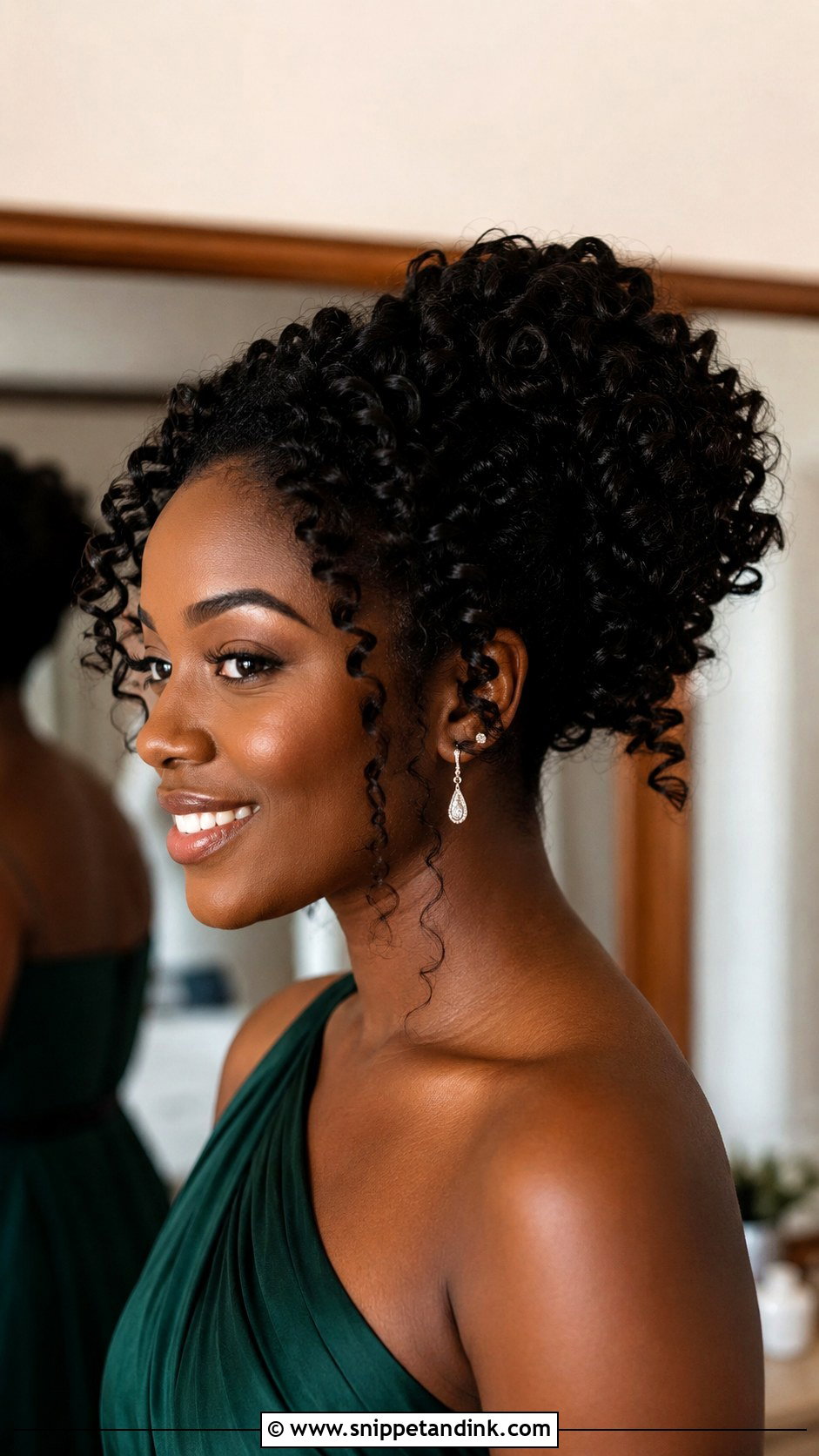 Curly Bridesmaid Updo - Snippet and Ink - 20 Easy Bridesmaid Hair Updo Ideas