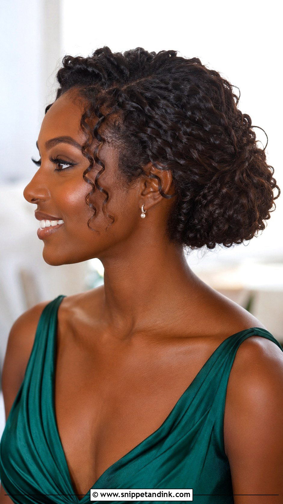Curly Bun Bridesmaid Updo - Snippet and Ink - 20 Simple Bridesmaid Hairstyles Updo