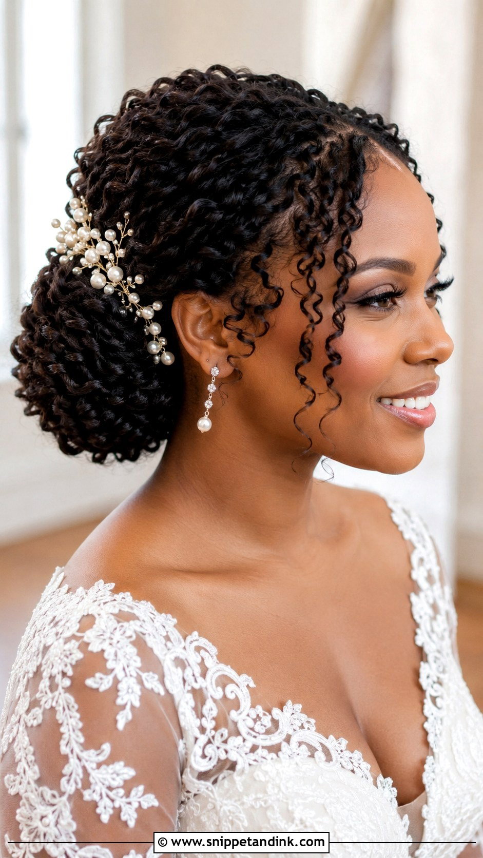Curly Bun For Bride - Snippet and Ink - 20 Bun for Bride Wedding Hairstyles