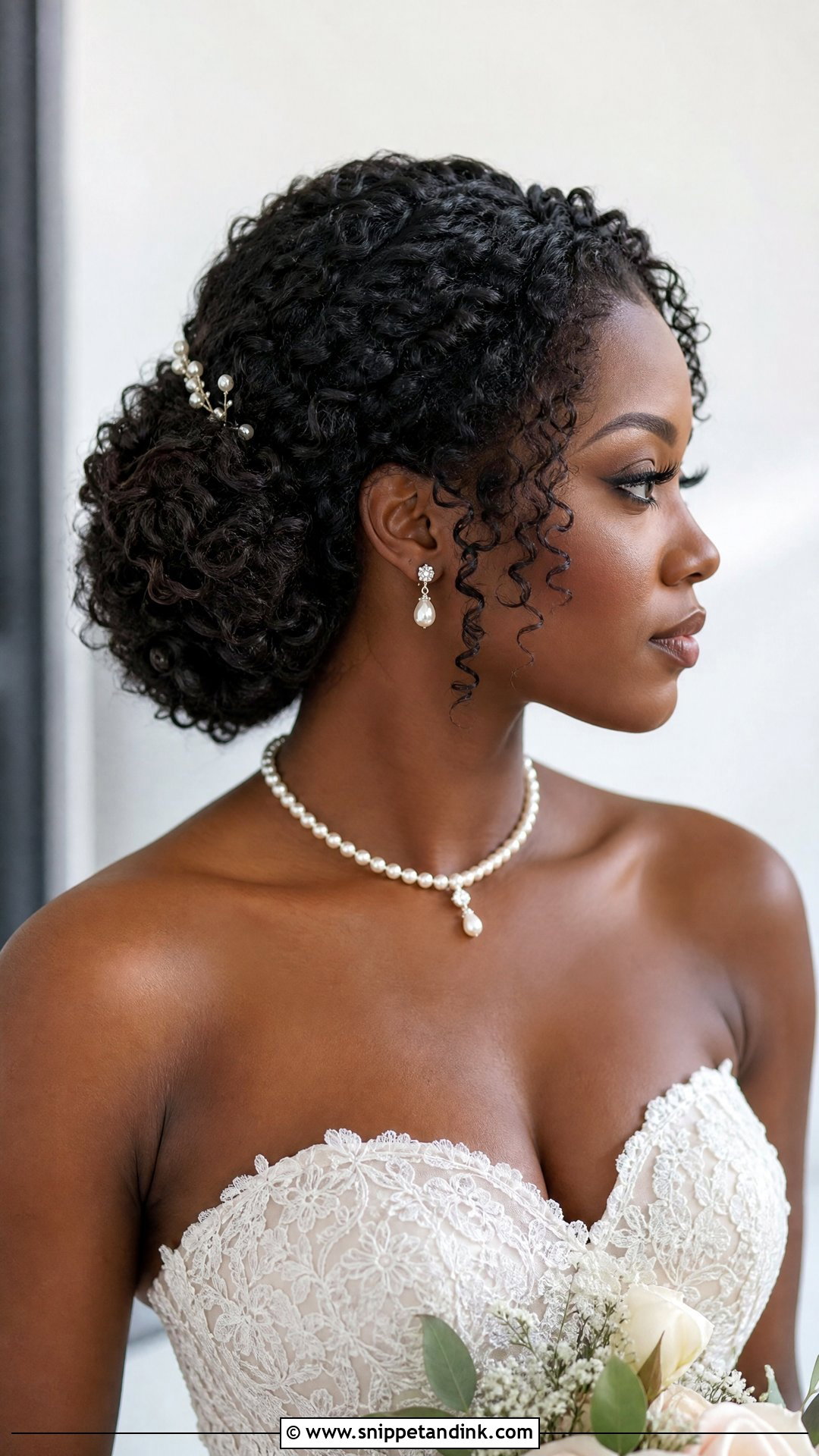 Curly Bun Wedding Hairstyle - Snippet and Ink - 15 Classy Bun Wedding Hairstyles