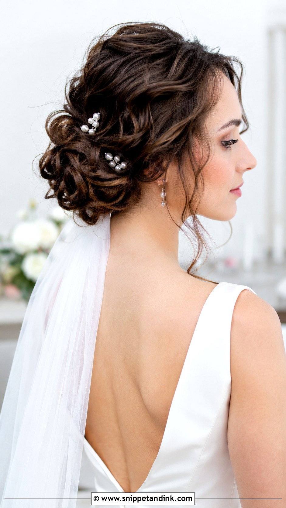 Curly Chignon Bridal Style - Snippet and Ink - 25 Wedding Curls