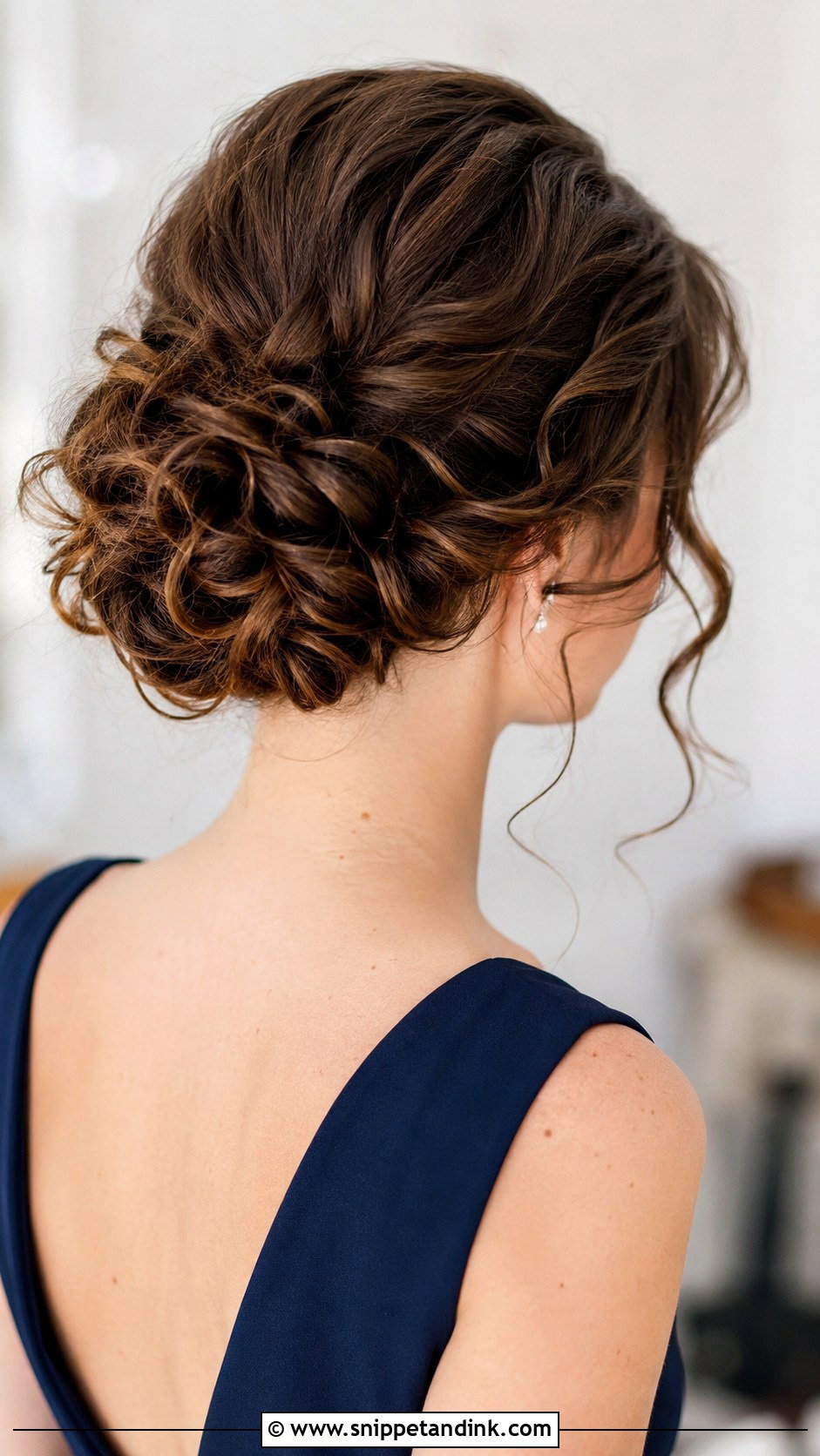 Curly Chignon Bridesmaid Hair - Snippet and Ink - 20 Bridesmaid Hairstyles for Curly Hair