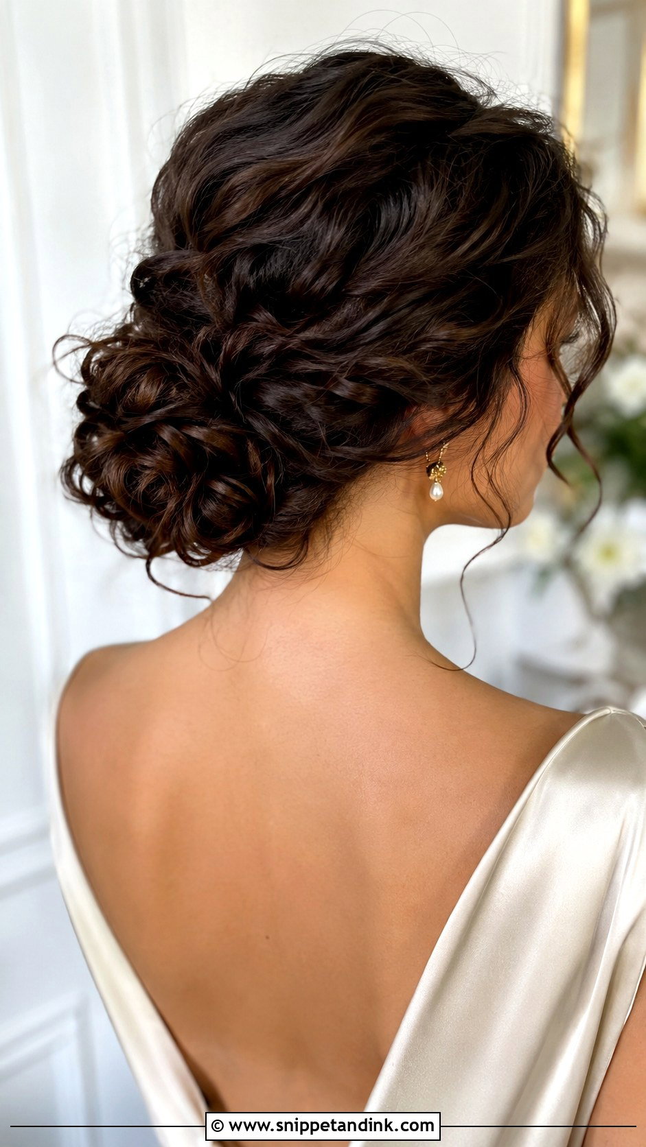 Curly Chignon Bridesmaid Hair - Snippet and Ink - 20 Naturally Curly Bridesmaid Hairstyles