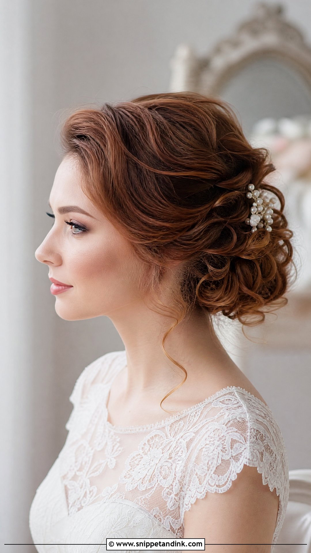 Curly Chignon For Wedding - Snippet and Ink - 15 Curly Updo for Wedding Ideas