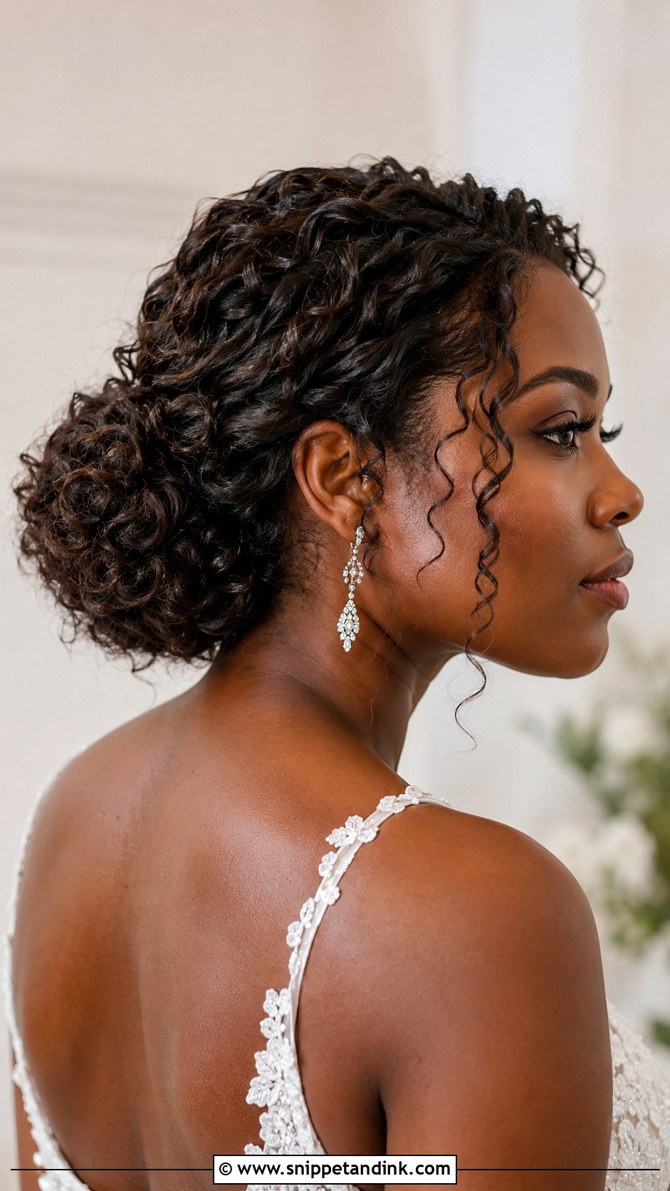 Curly Chignon Wedding Hair - Snippet and Ink - 20 Chignon Hair Wedding Ideas
