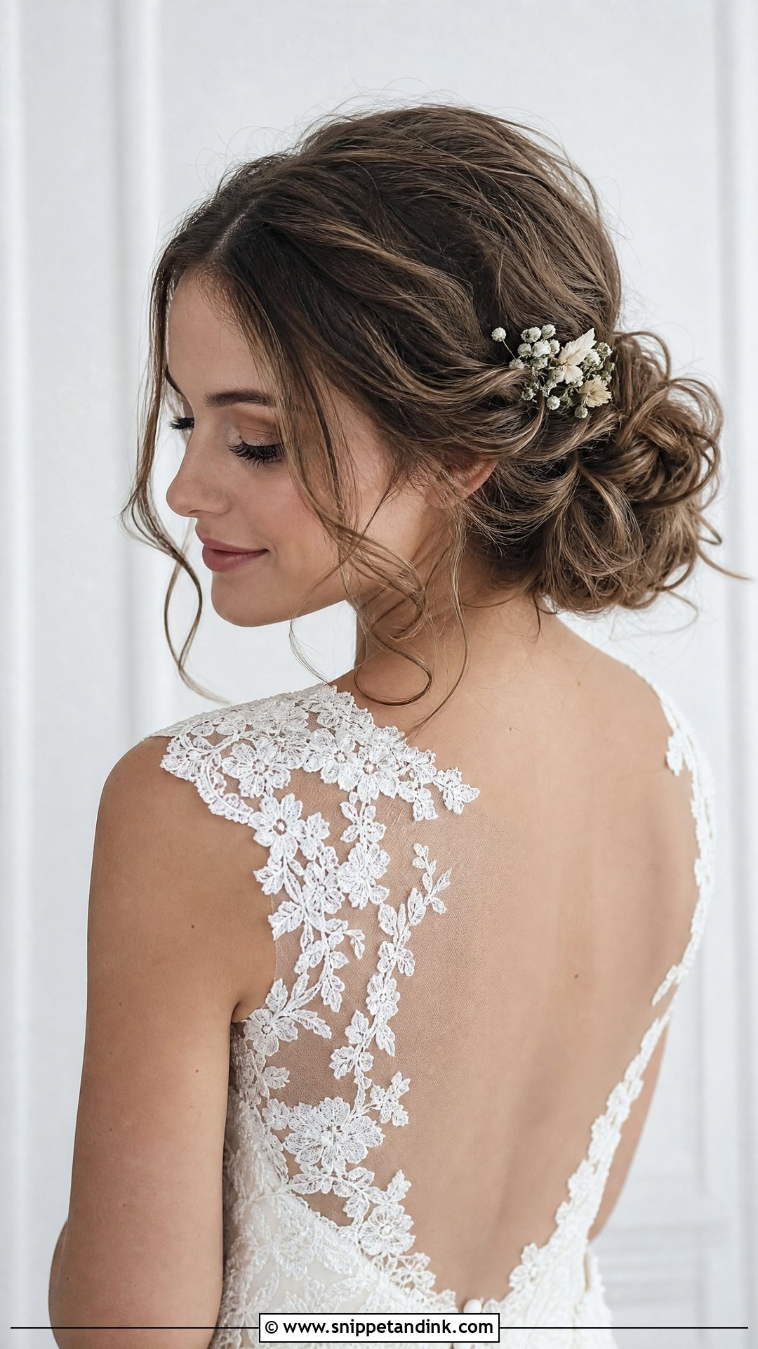 Curly Chignon Wedding Hair - Snippet and Ink - 15 Curled Wedding Hairstyles