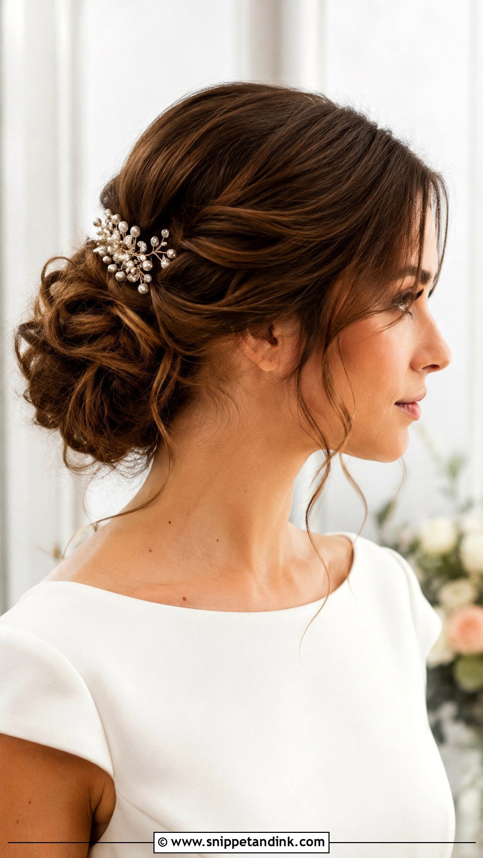 Curly Chignon Wedding Hairstyle - Snippet and Ink - 15 Wedding Hairstyle with Curls