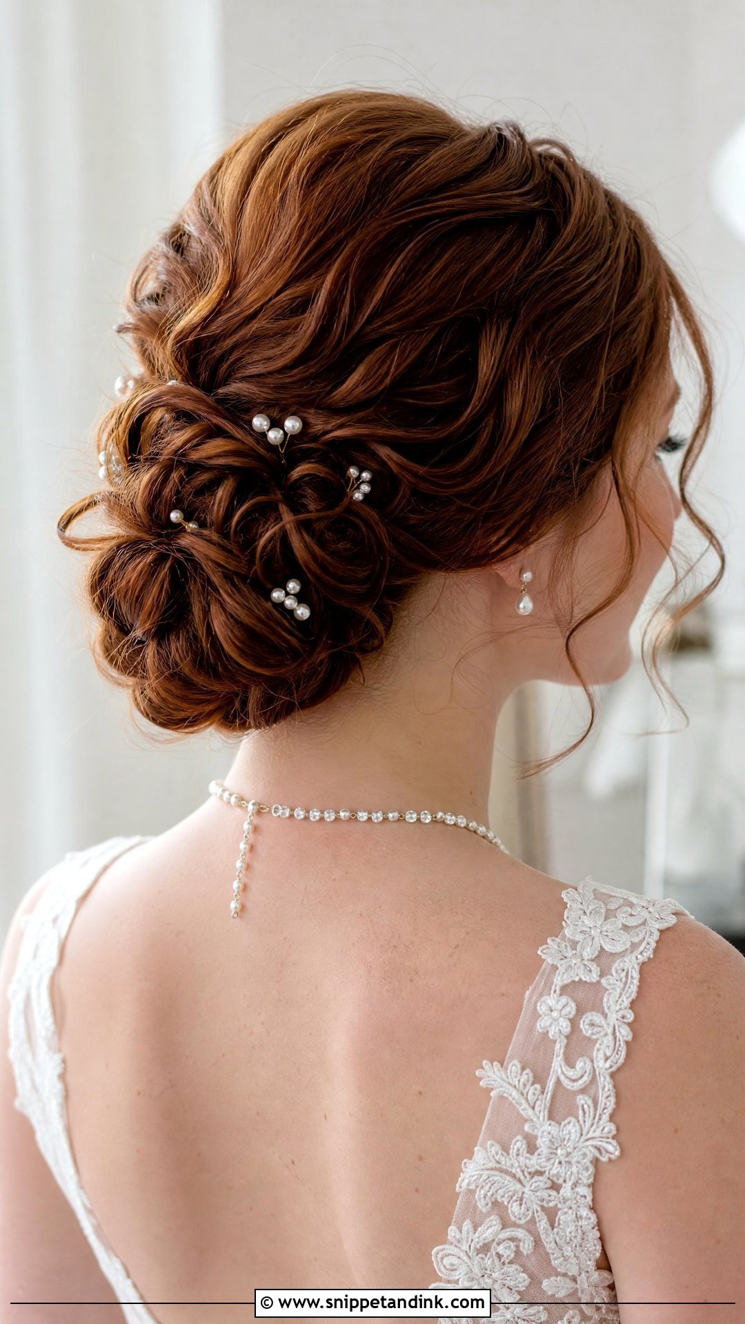Curly Chignon Wedding Hairstyle - Snippet and Ink - 15 Curls Wedding Hairstyle