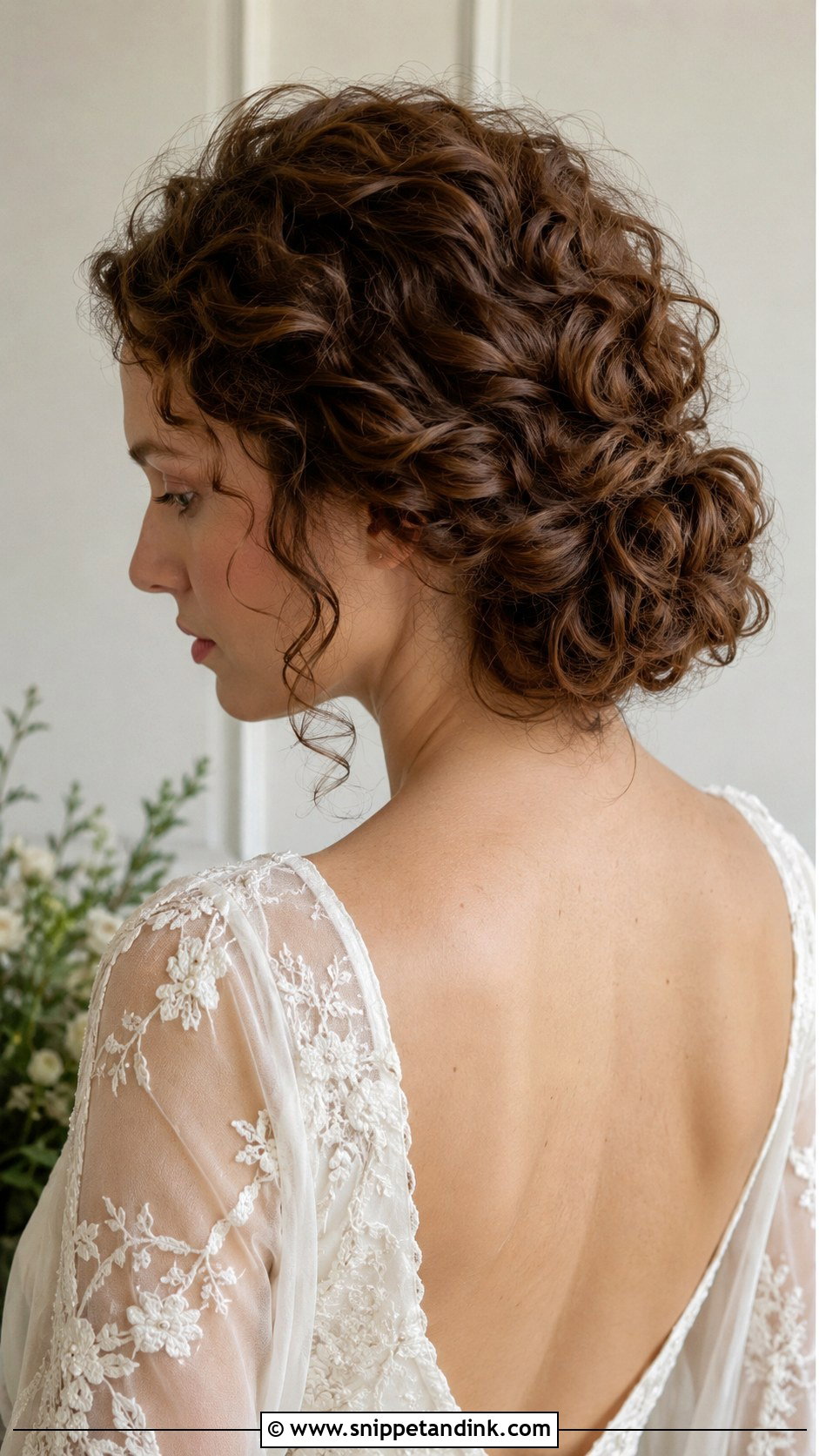 Curly Chignon Wedding Updo - Snippet and Ink - 25 Curly Hairstyle for Wedding Ideas
