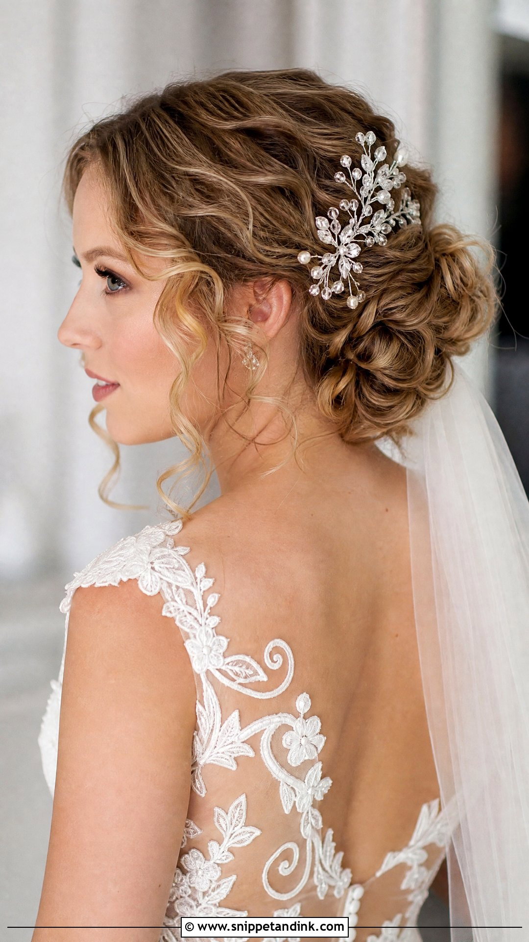Curly Chignon for Wedding - Snippet and Ink - 20 Curl Hairstyles for Wedding