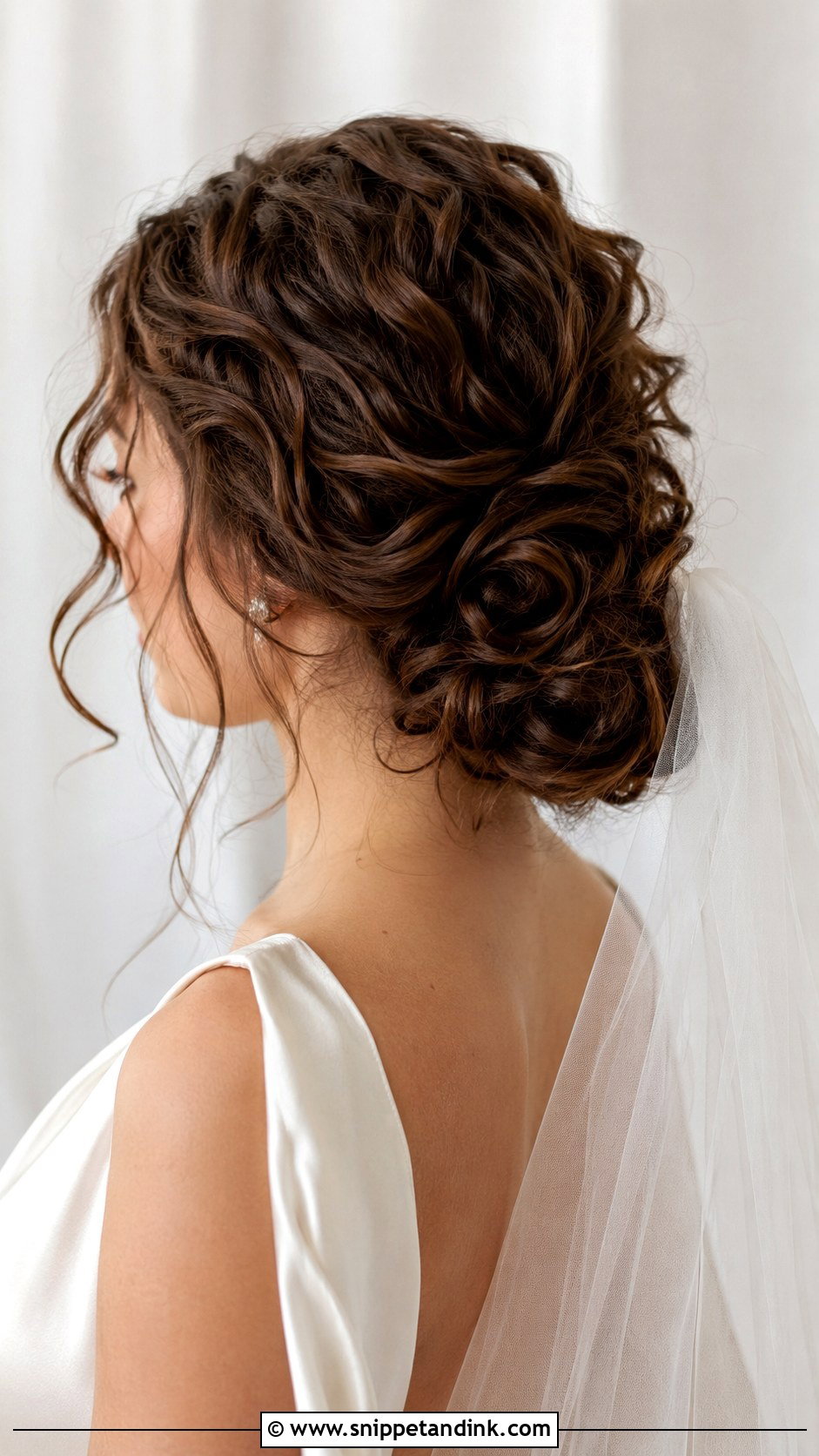 Curly Chignon for Wedding - Snippet and Ink - 25 Curly Updo Hairstyles for Wedding