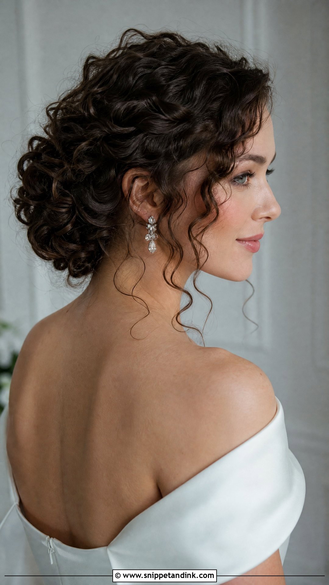 Curly Chignon for Weddings - Snippet and Ink - 20 Curly Hairstyles Wedding the Bride