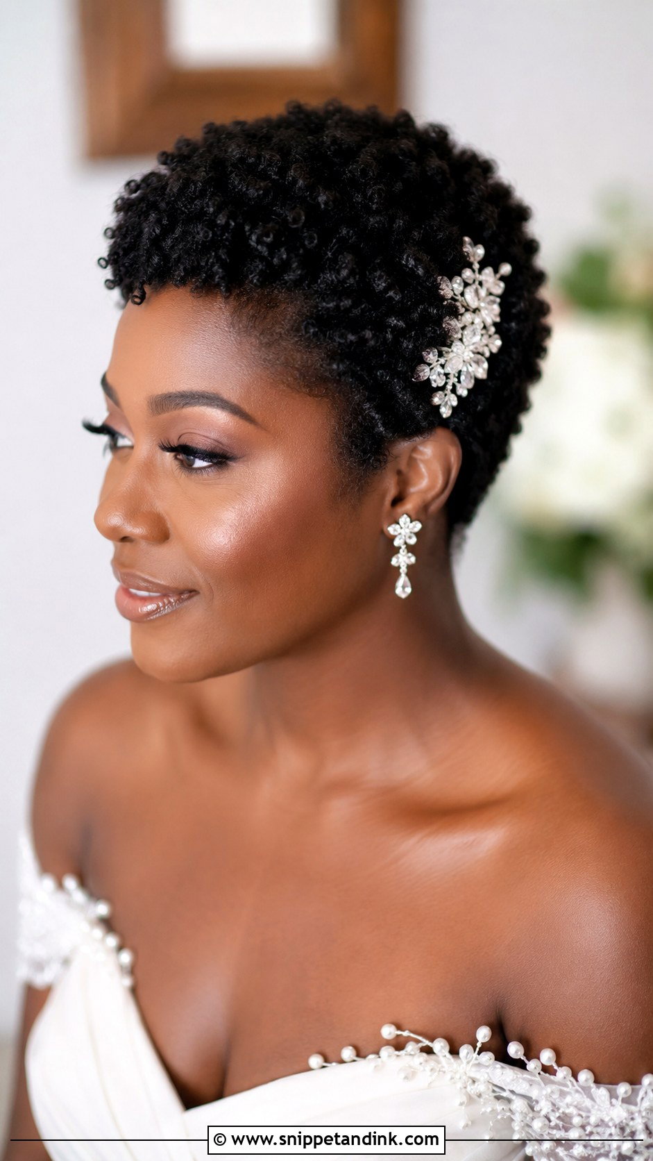 Curly Crop For Natural Hair - Snippet and Ink - 30 Short Wedding Hairstyles