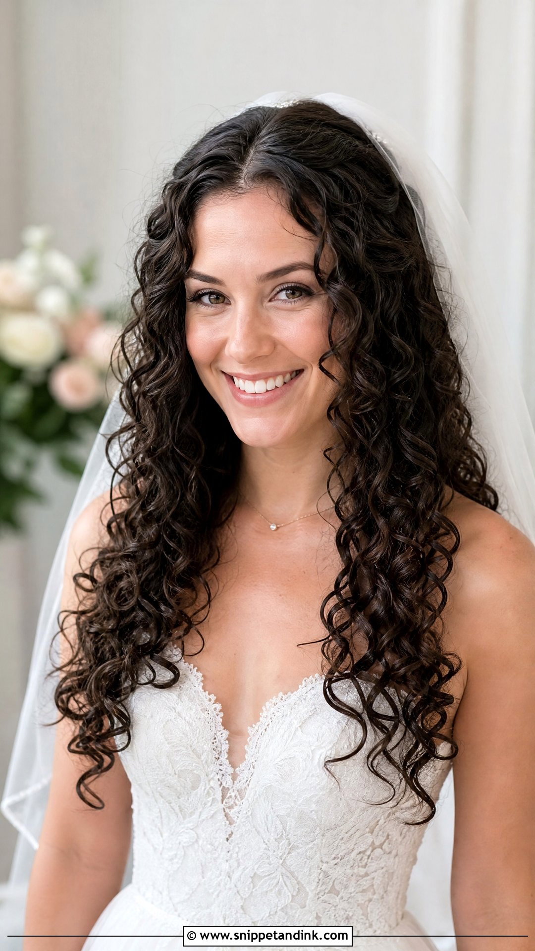 Curly Down Wedding Hairstyle - Snippet and Ink - 15 Curly Hair Wedding Hairstyle Ideas