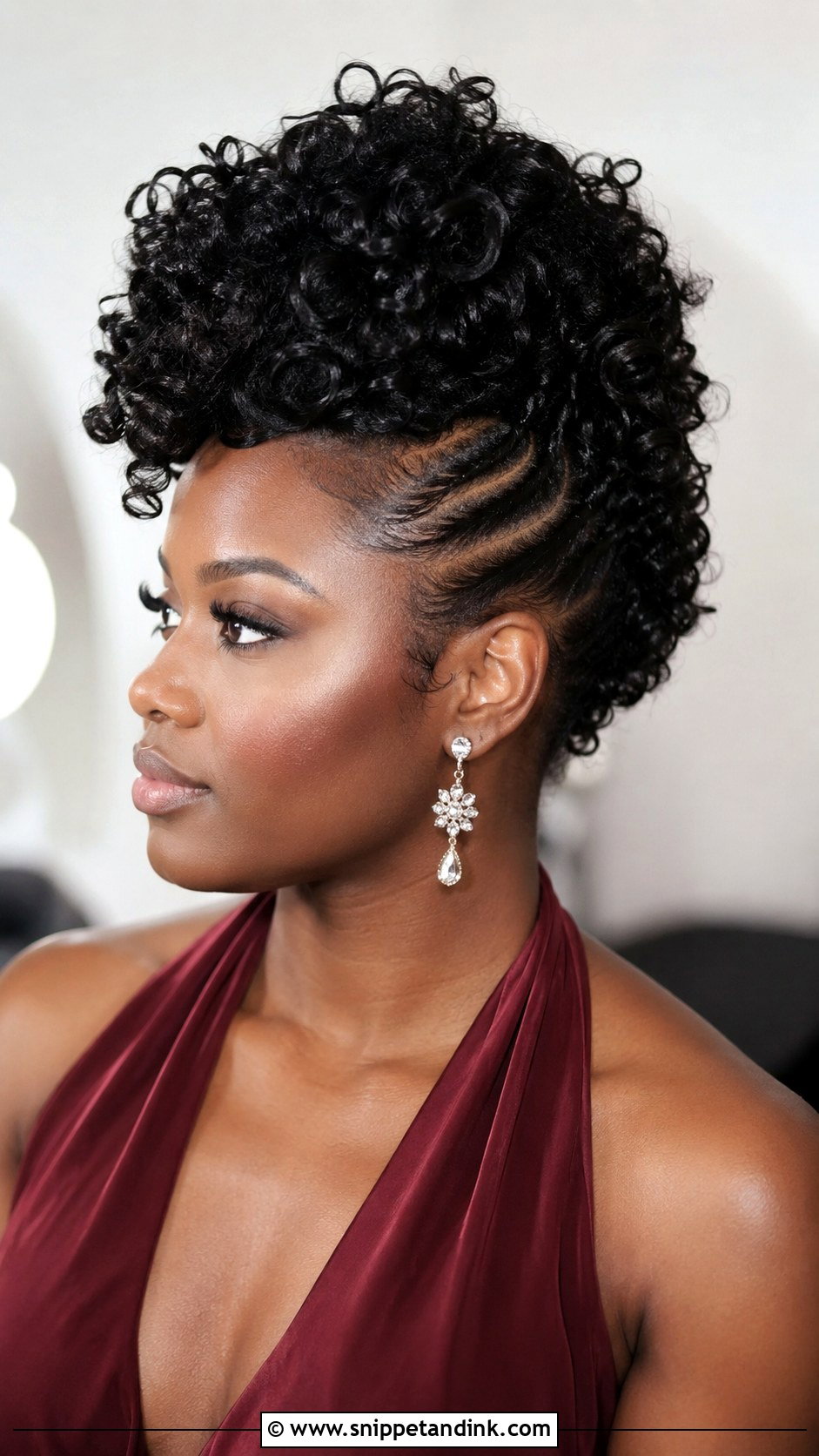 Curly Faux Hawk For Wedding Guest - Snippet and Ink - 20 Curly Hairstyle for Wedding Guest Ideas