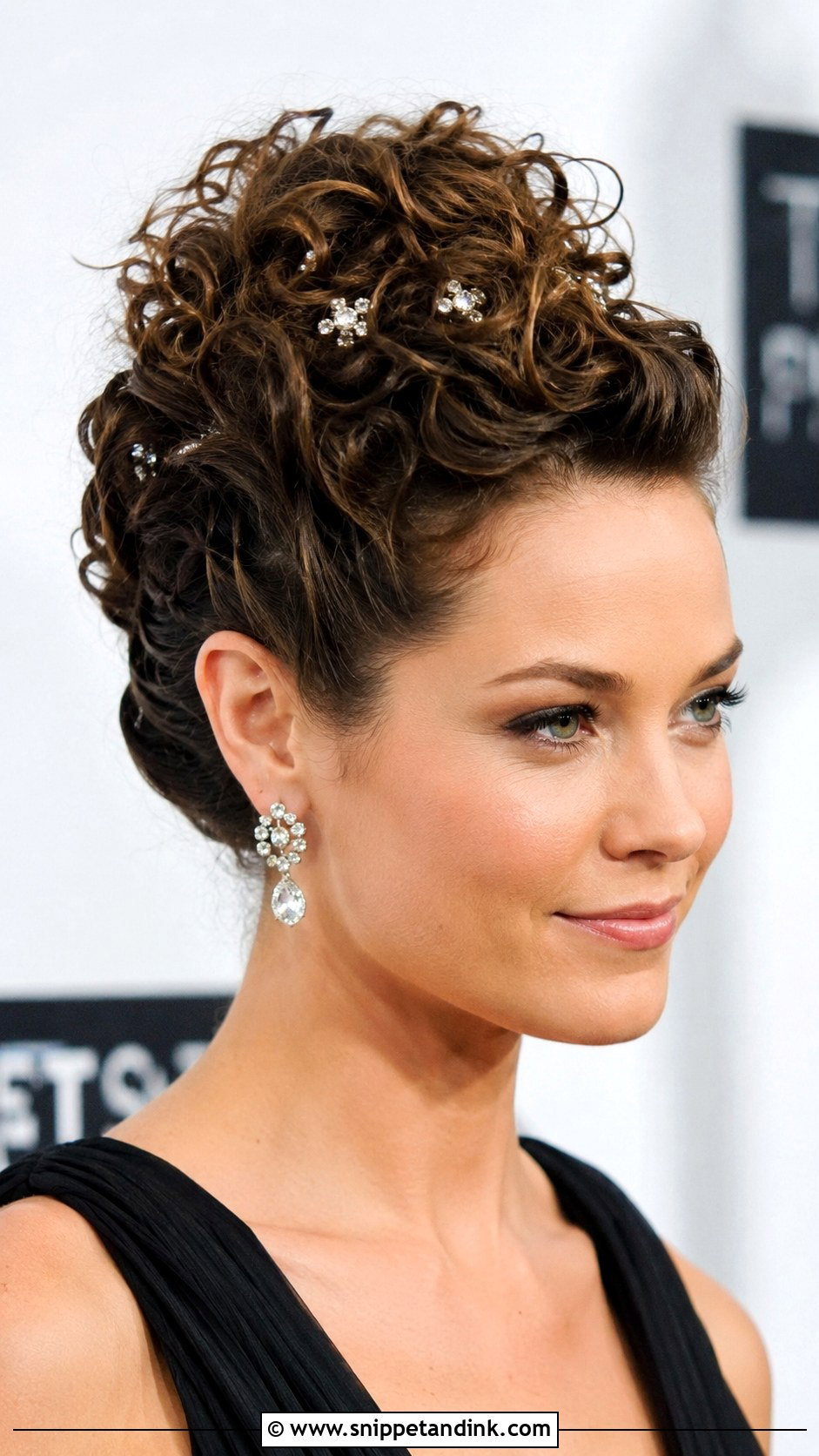 Curly Faux Hawk Updo - Snippet and Ink - 20 Short Curly Wedding Hairstyles